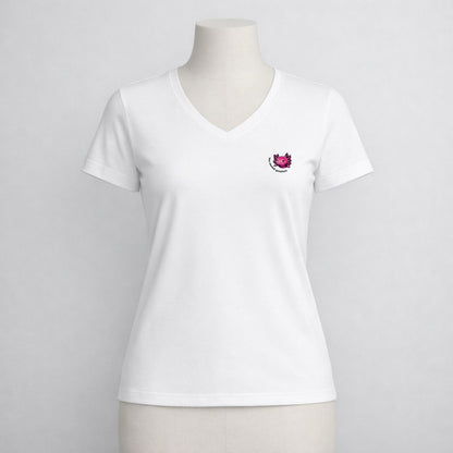 T-shirt dames V-hals - You axolotl questions