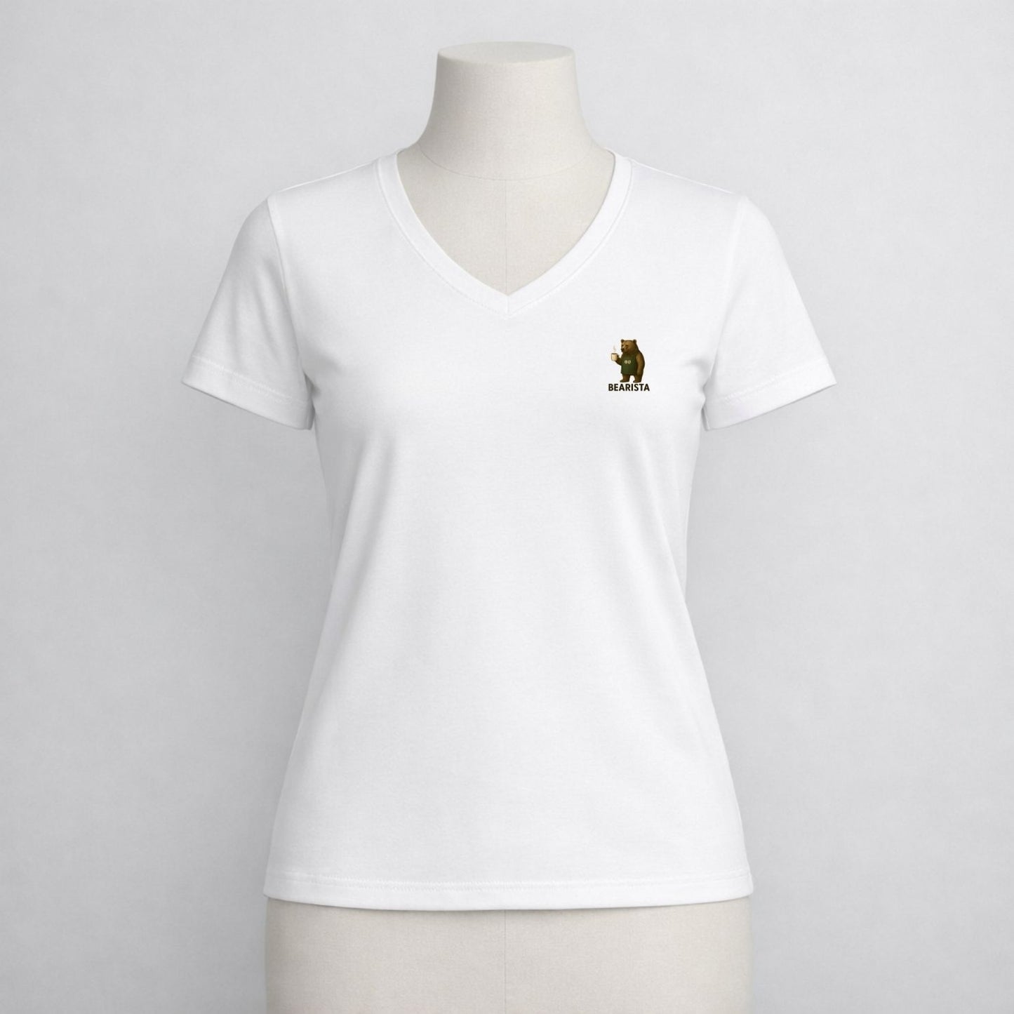 T-shirt dames V-hals - Bearista
