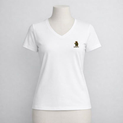 T-shirt dames V-hals - Bearista