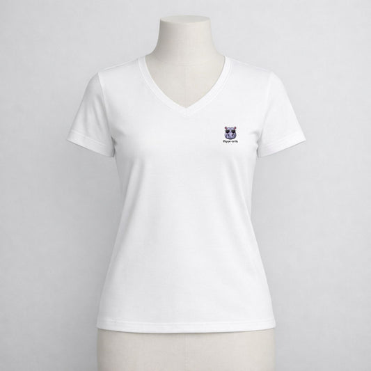 T-shirt dames V-hals - Hippo-crite
