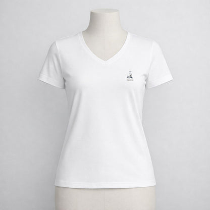 T-shirt dames V-hals - Sake sake, 5 dollar