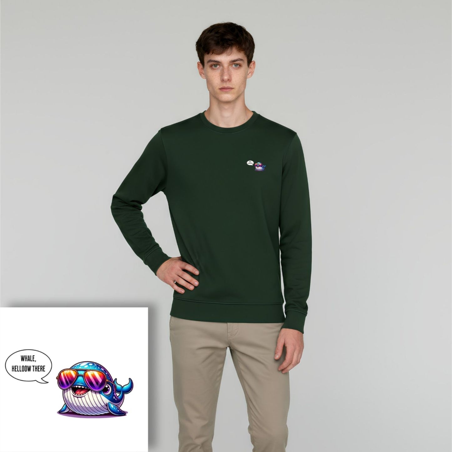 Sweater heren - Whale, helloow there