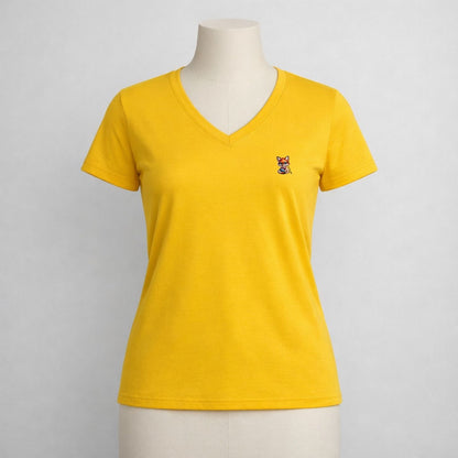 T-shirt dames V-hals - For fox sake