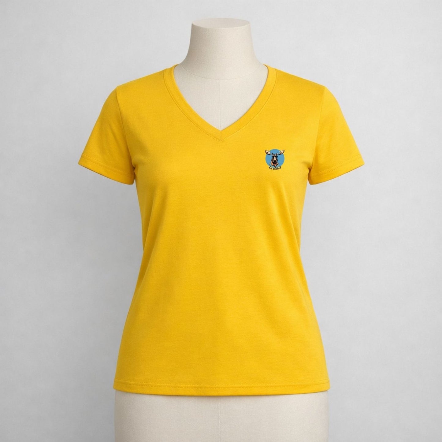 T-shirt dames V-hals - Not amoosed