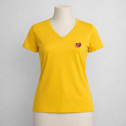 T-shirt dames V-hals - You axolotl questions
