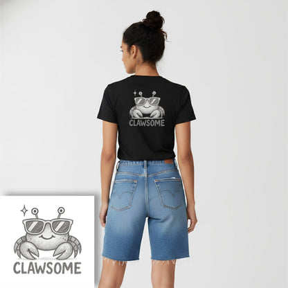 T-shirt dames ronde hals - Clawsome cute