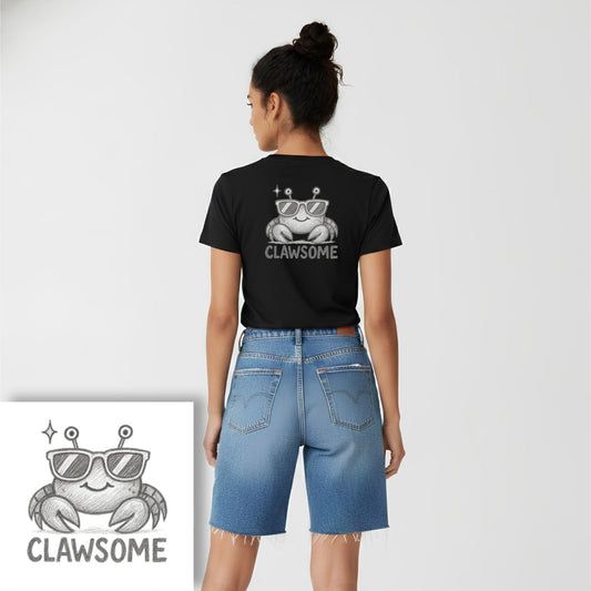 T-shirt dames ronde hals - Clawsome cute