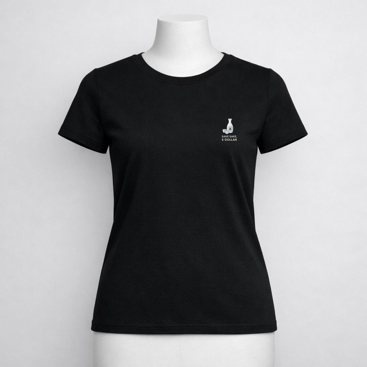 T-shirt dames ronde hals - Sake sake, 5 dollar
