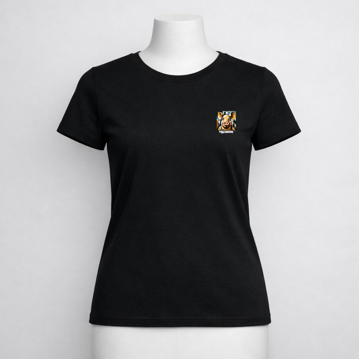 T-shirt dames ronde hals - Pigcasso