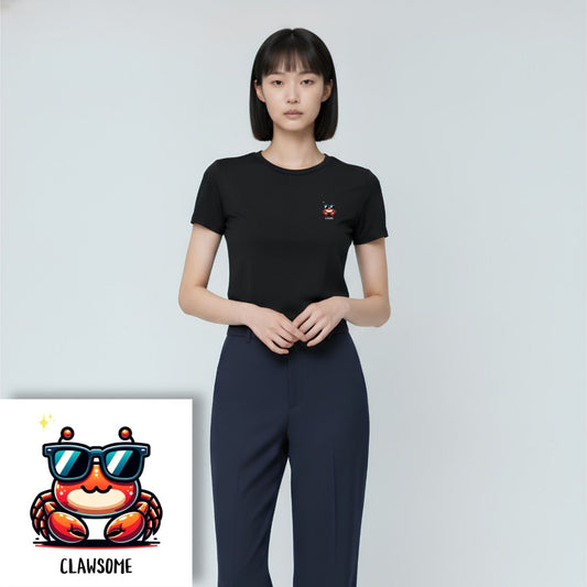 T-shirt dames ronde hals - Clawsome cute