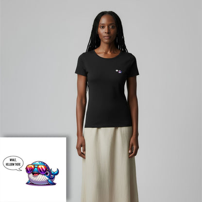T-shirt dames ronde hals - Whale, helloow there