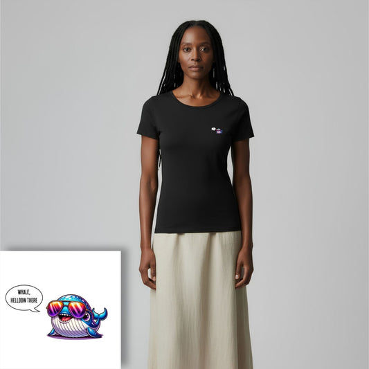 T-shirt dames ronde hals - Whale, helloow there