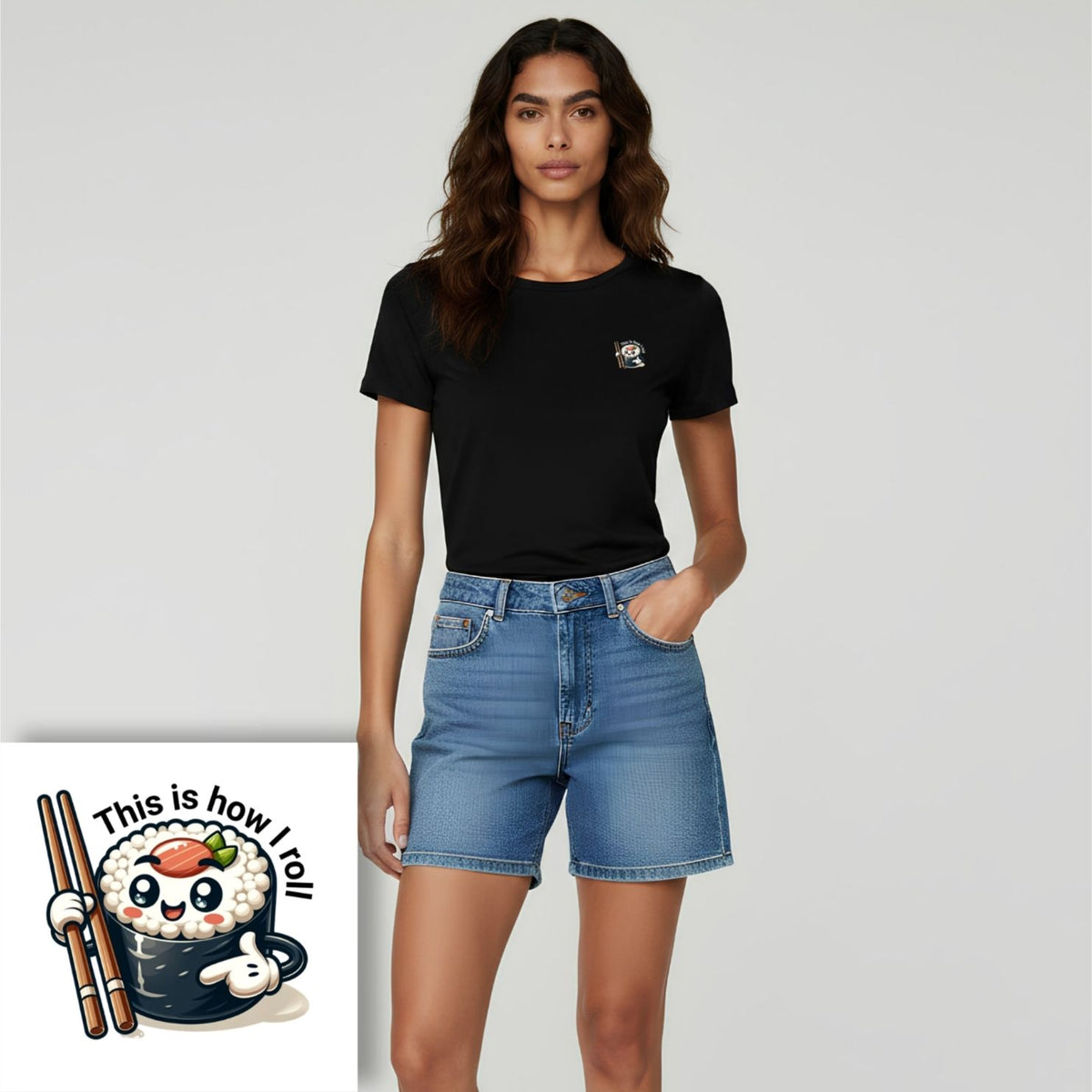 T-shirt dames ronde hals - This is how I roll