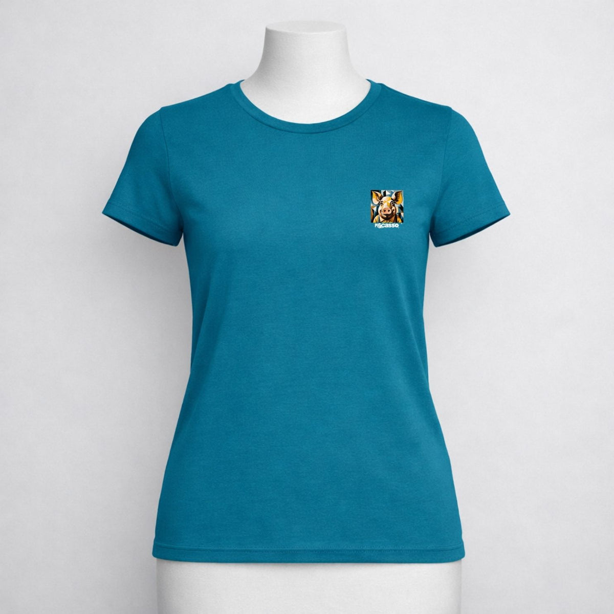 T-shirt dames ronde hals - Pigcasso