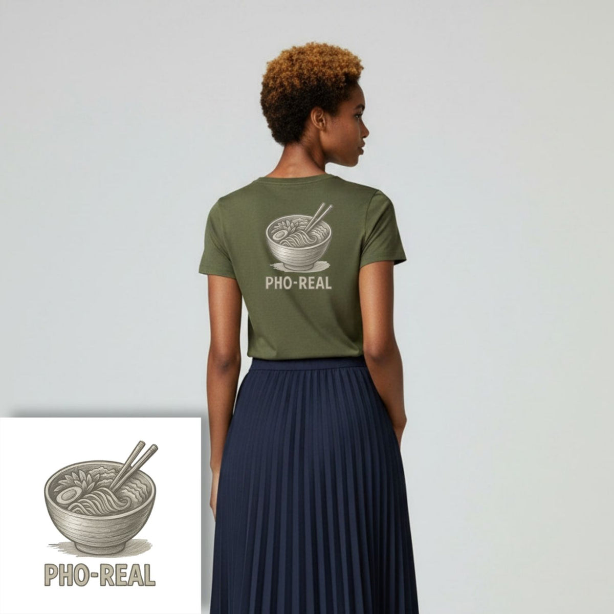 T-shirt dames ronde hals - Pho Real