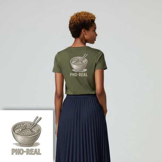 T-shirt dames ronde hals - Pho Real