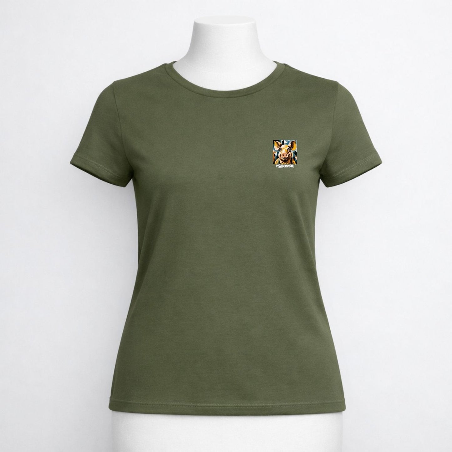 T-shirt dames ronde hals - Pigcasso