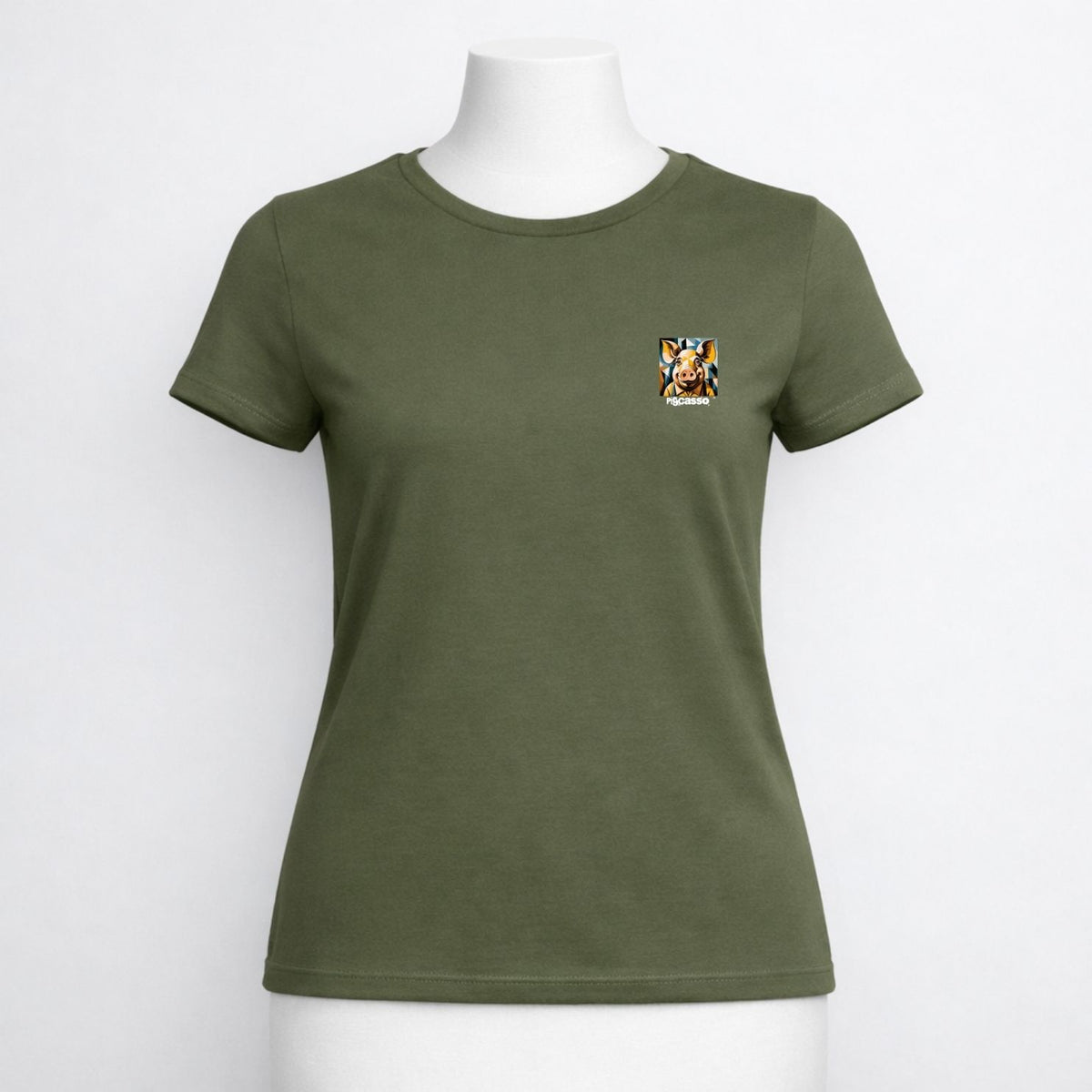 T-shirt dames ronde hals - Pigcasso