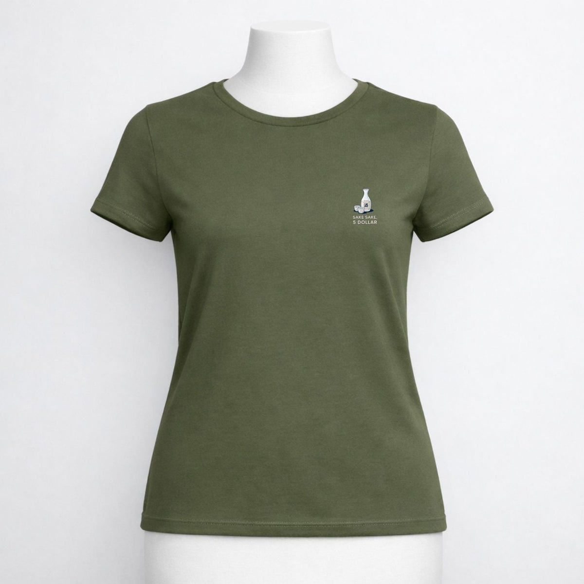 T-shirt dames ronde hals - Sake sake, 5 dollar
