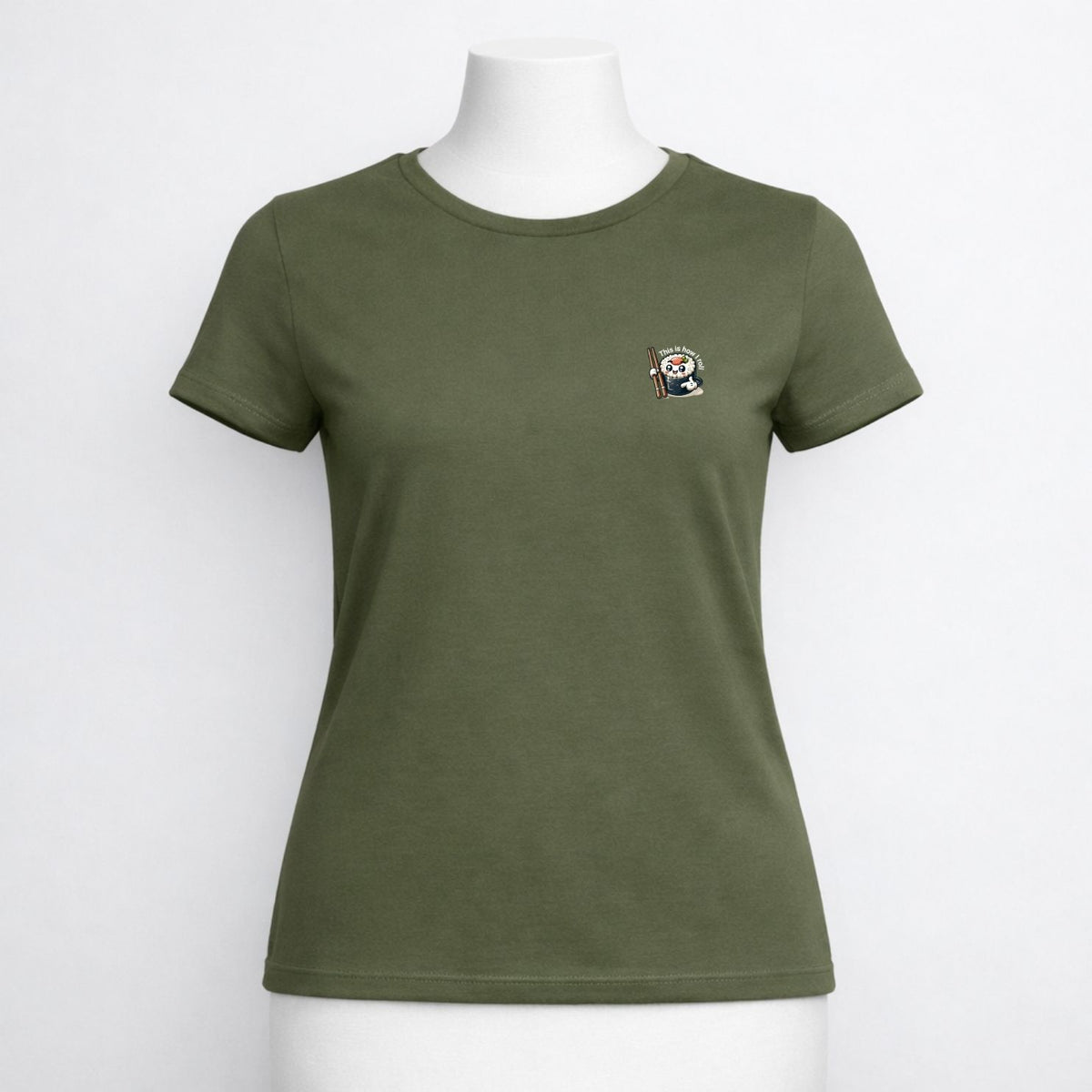 T-shirt dames ronde hals - This is how I roll