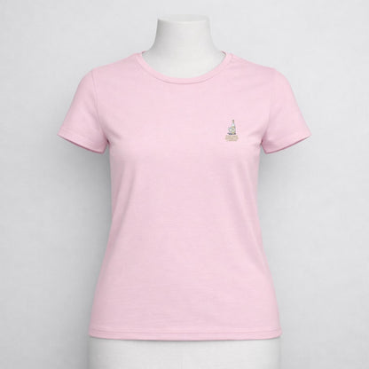 T-shirt dames ronde hals - Everything happens for a Riesling