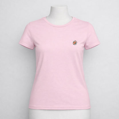 T-shirt dames ronde hals - Zalm ni worre