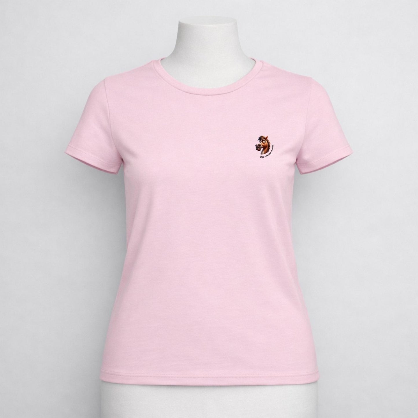 T-shirt dames ronde hals - Stop horsing around (head)