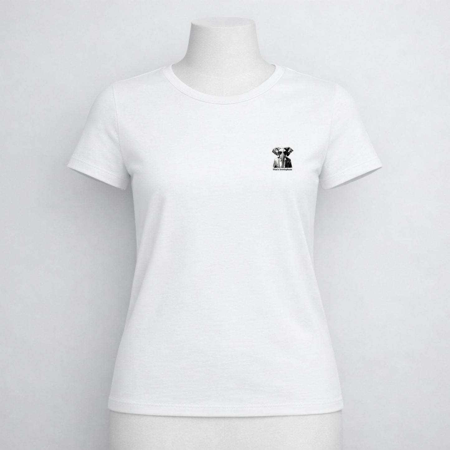 T-shirt dames ronde hals - That's irrelephant