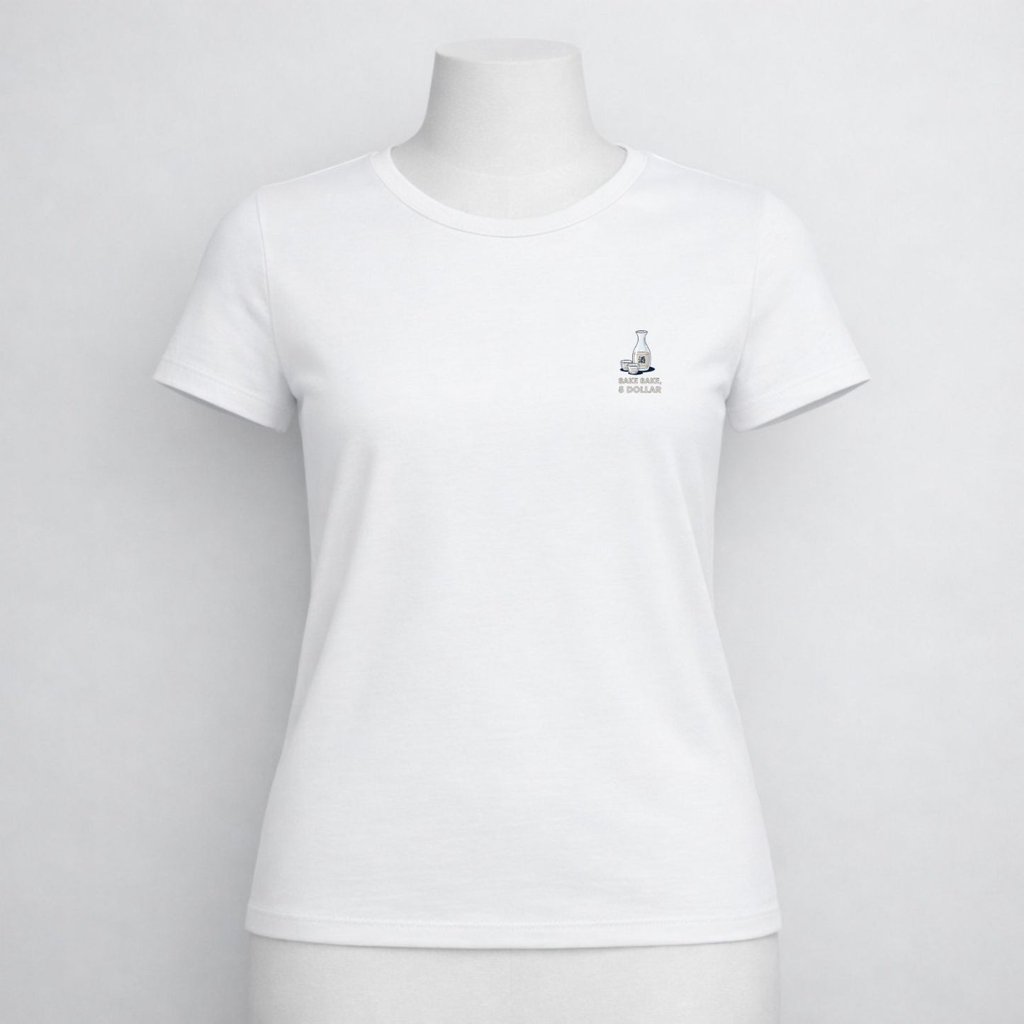T-shirt dames ronde hals - Sake sake, 5 dollar