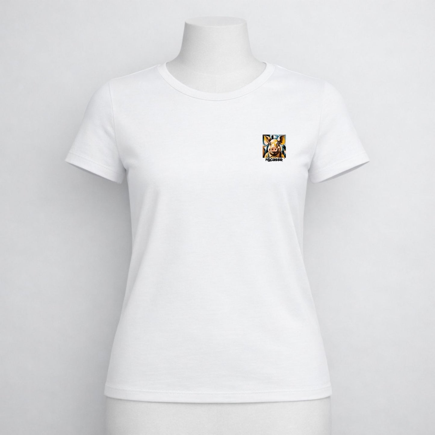 T-shirt dames ronde hals - Pigcasso