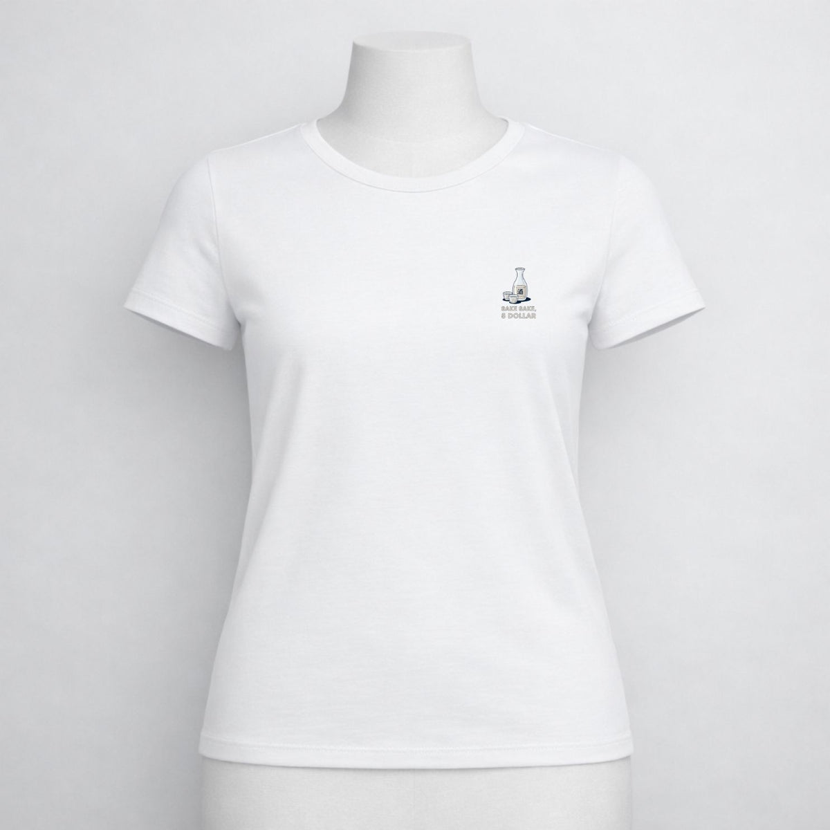 T-shirt dames ronde hals - Sake sake, 5 dollar