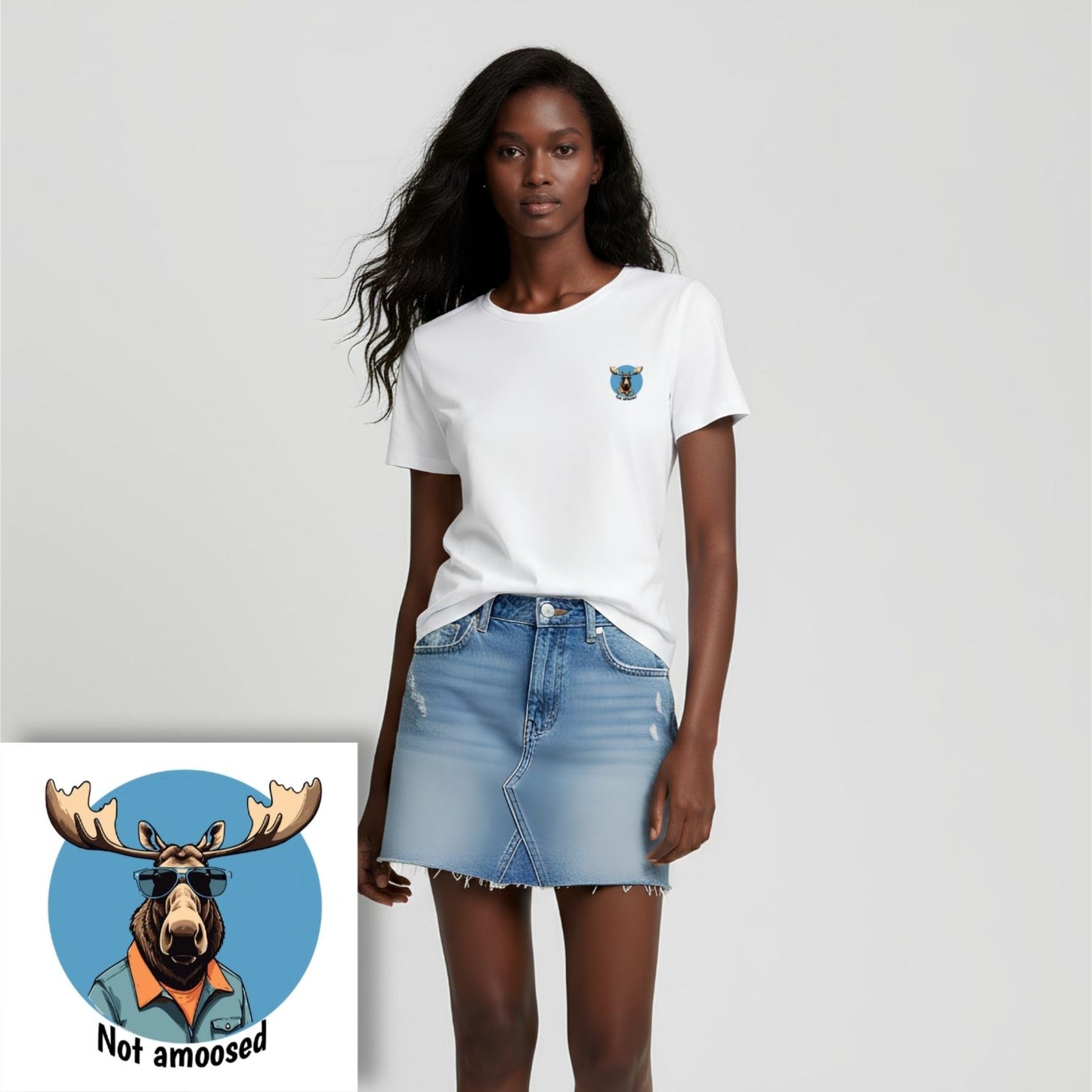 T-shirt dames ronde hals - Not amoosed
