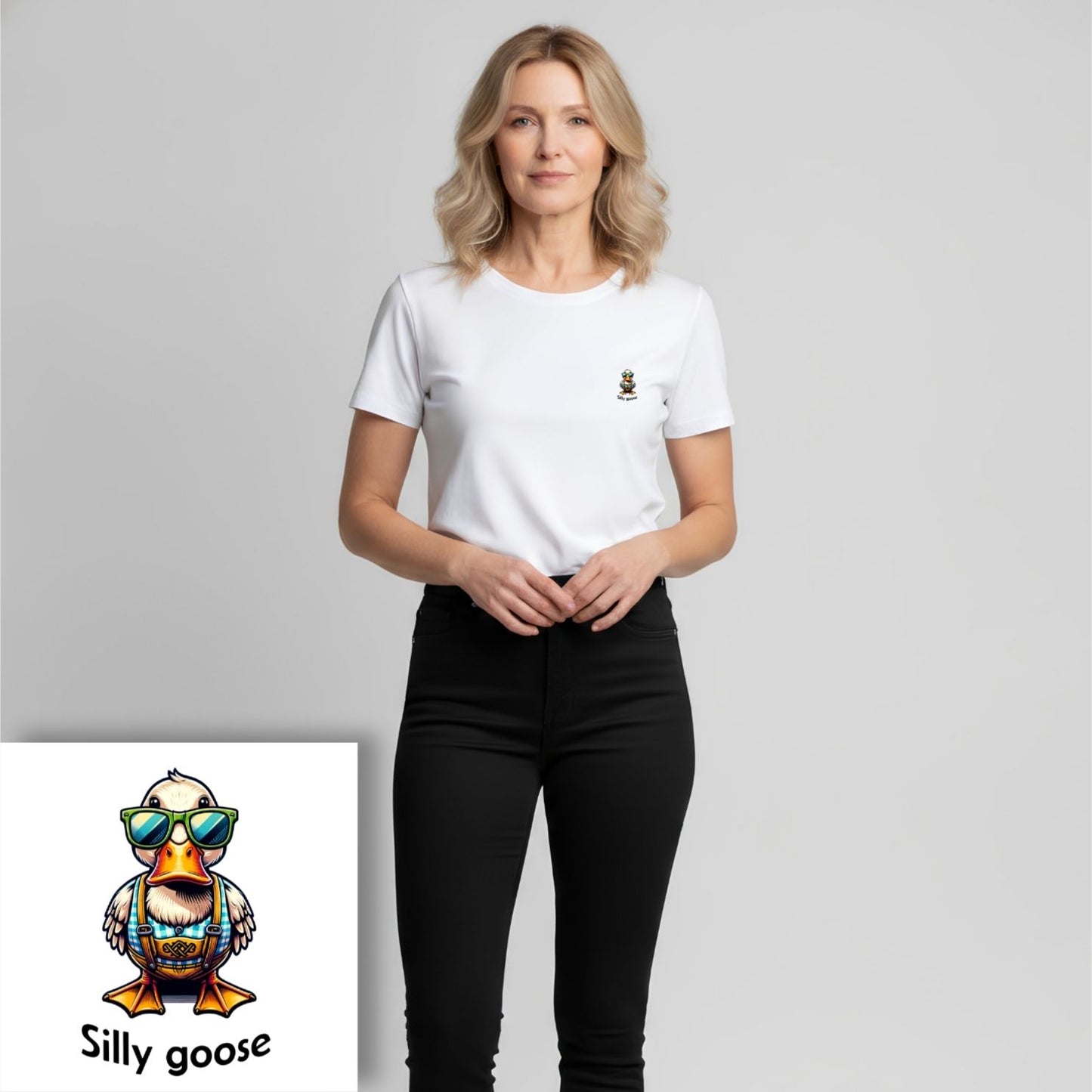 T-shirt dames ronde hals - Silly goose