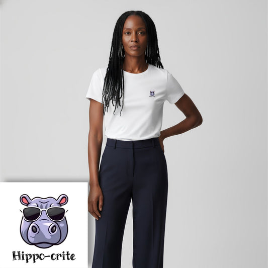 T-shirt dames ronde hals - Hippo-crite