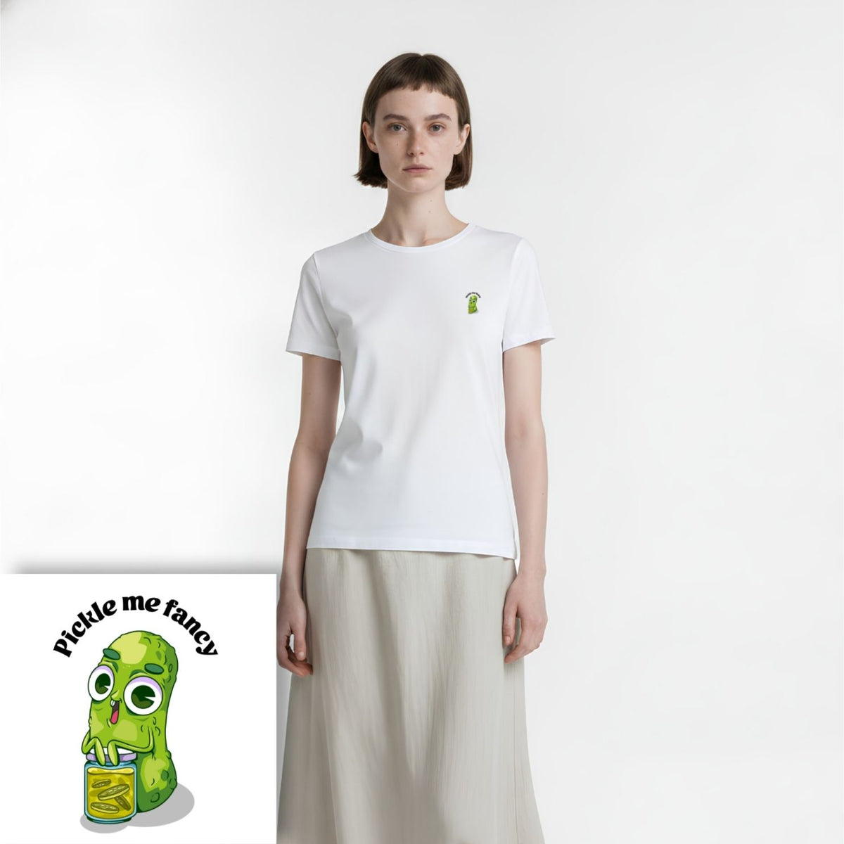 T-shirt dames ronde hals - Pickle me fancy