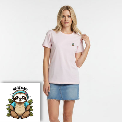 T-shirt dames ronde hals - Take it slow