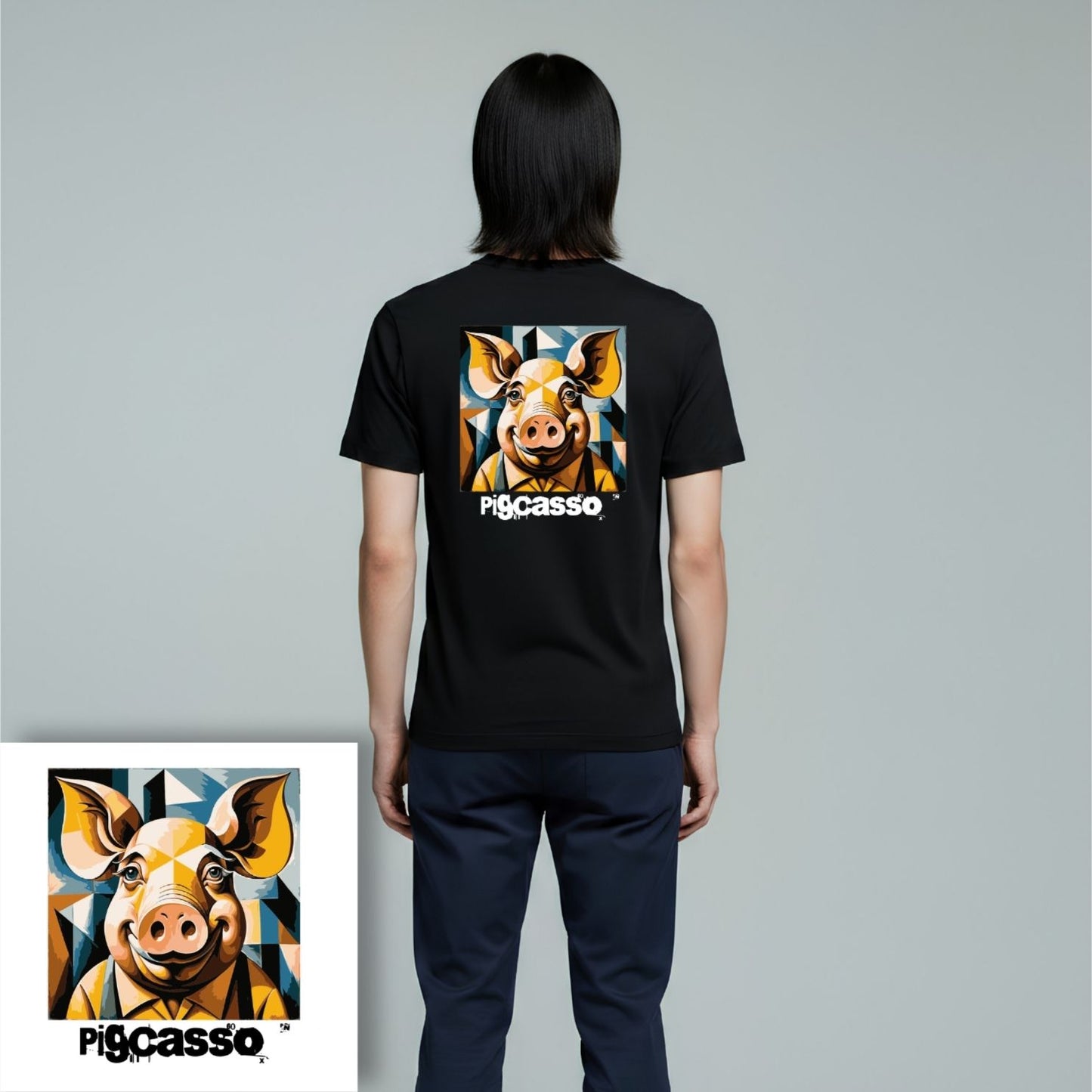 T-shirt heren - Pigcasso