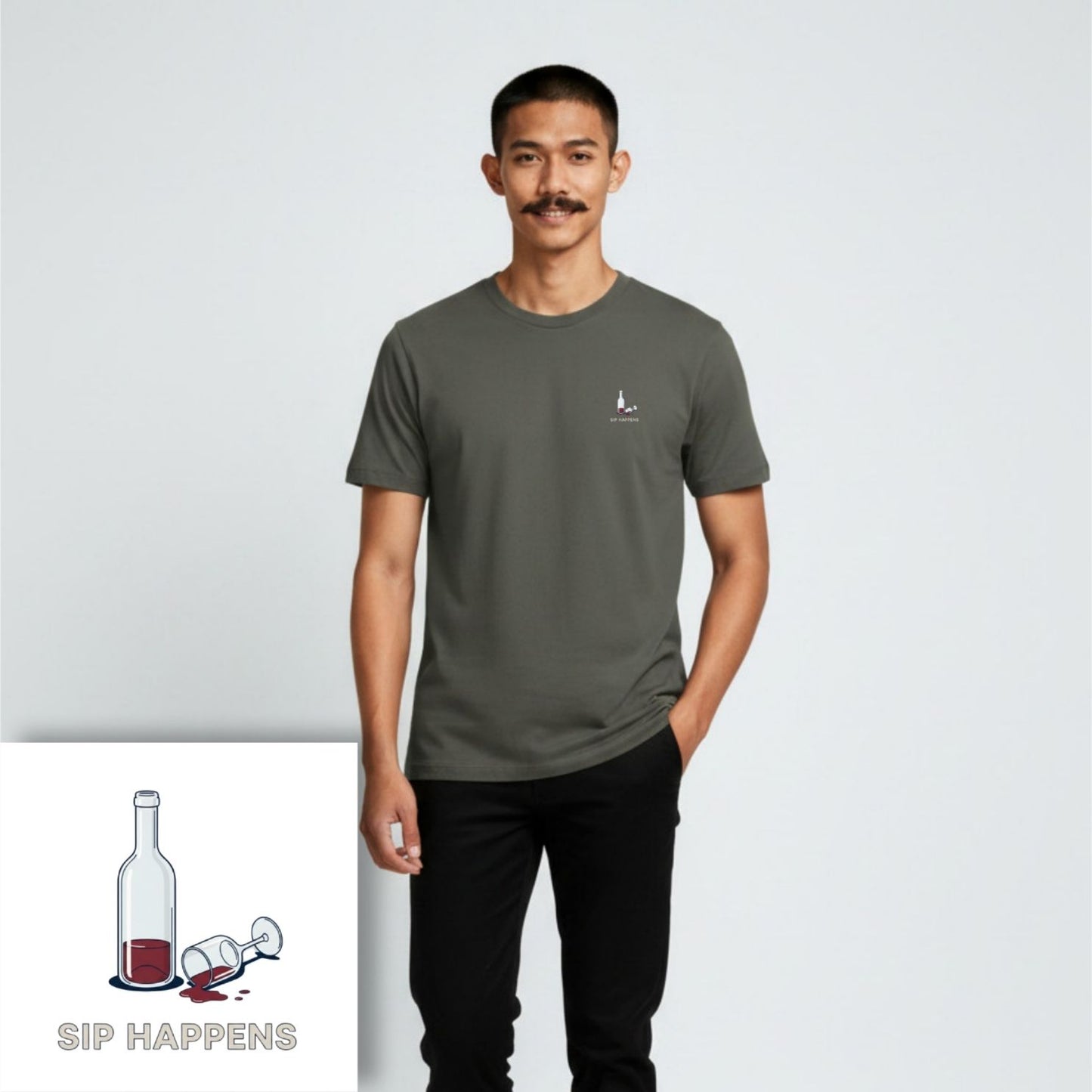 T-shirt heren - Sip happens