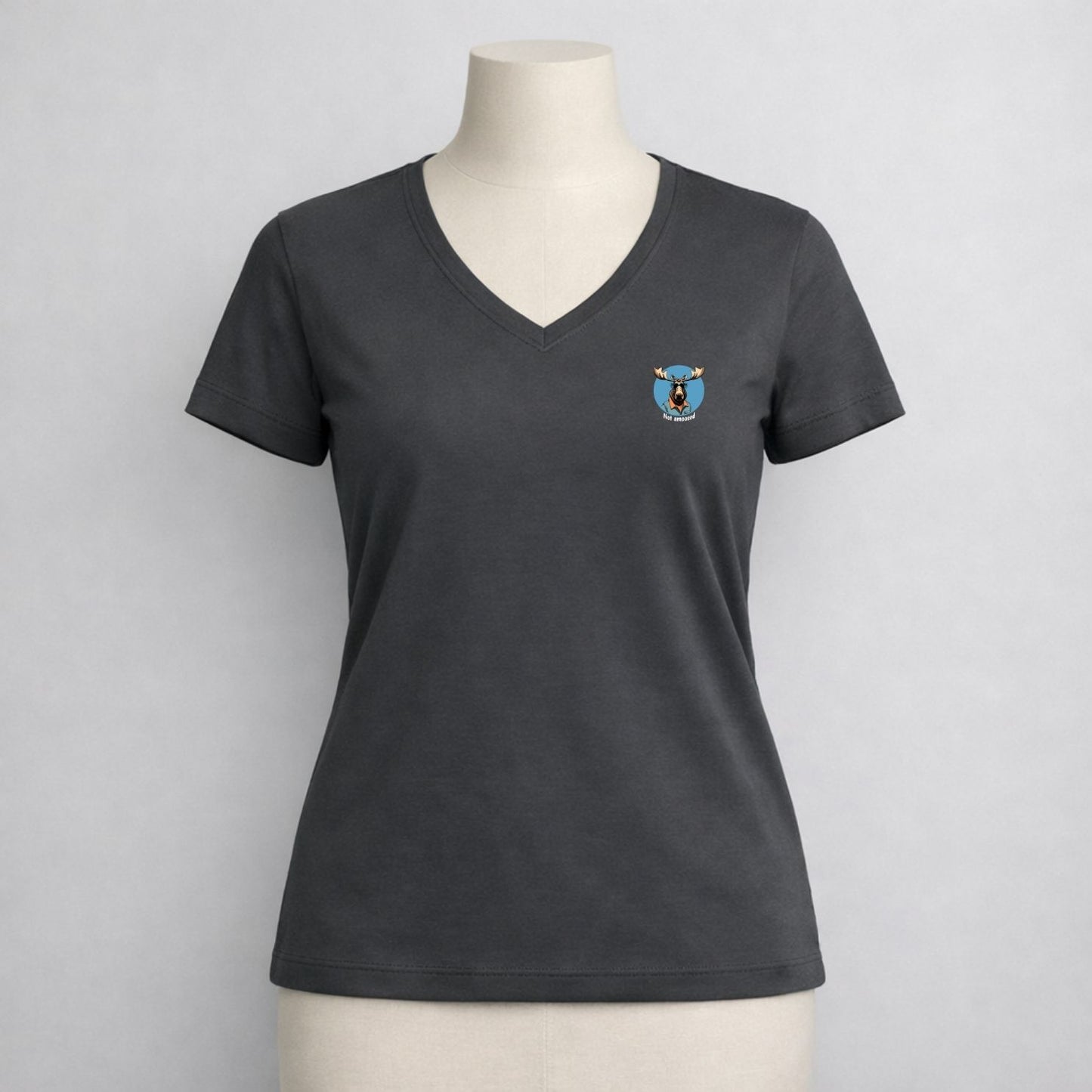 T-shirt dames V-hals - Not amoosed