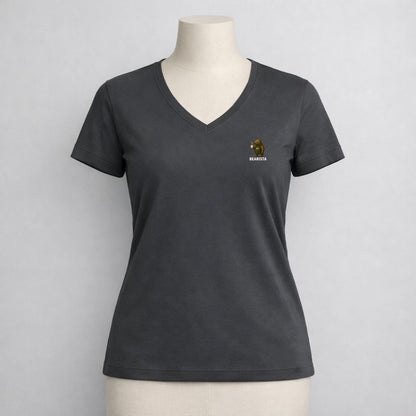 T-shirt dames V-hals - Bearista