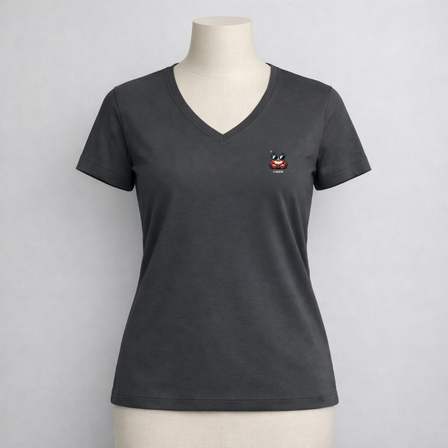 T-shirt dames V-hals - Clawsome cute