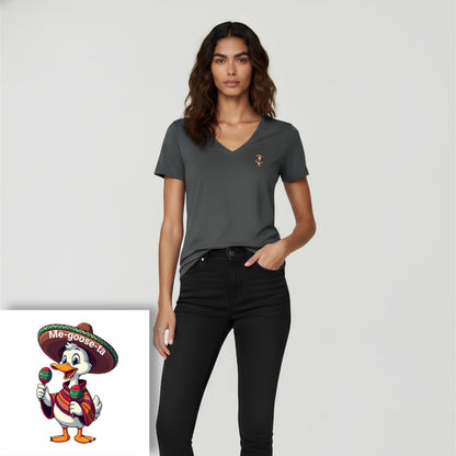 T-shirt dames V-hals - Me-goose-ta