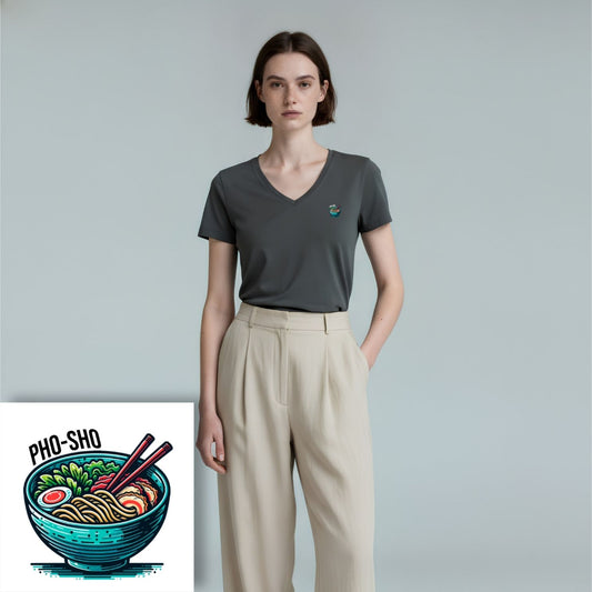 T-shirt dames V-hals - Pho sho