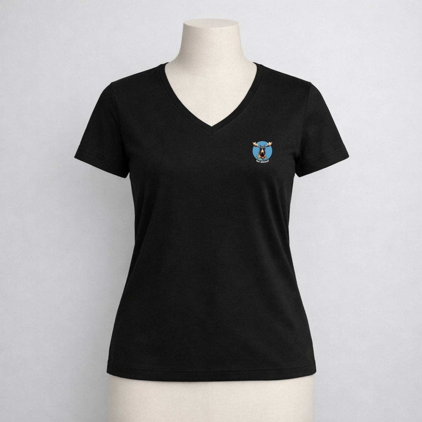 T-shirt dames V-hals - Not amoosed