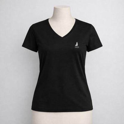 T-shirt dames V-hals - Sake sake, 5 dollar