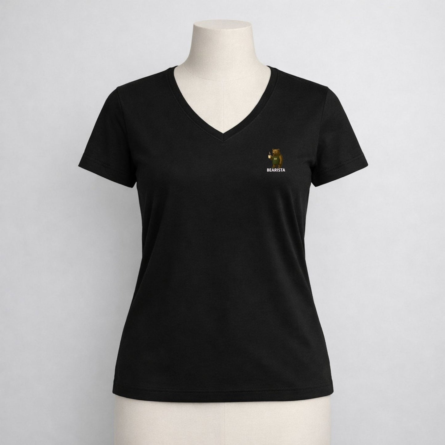 T-shirt dames V-hals - Bearista
