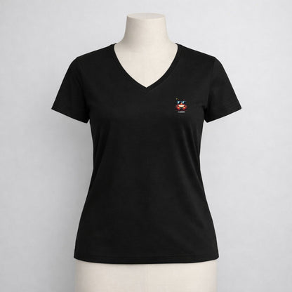 T-shirt dames V-hals - Clawsome cute
