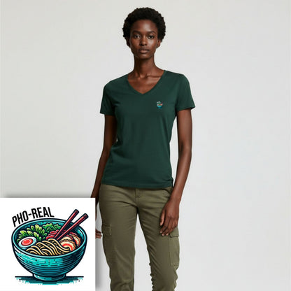 T-shirt dames V-hals - Pho real