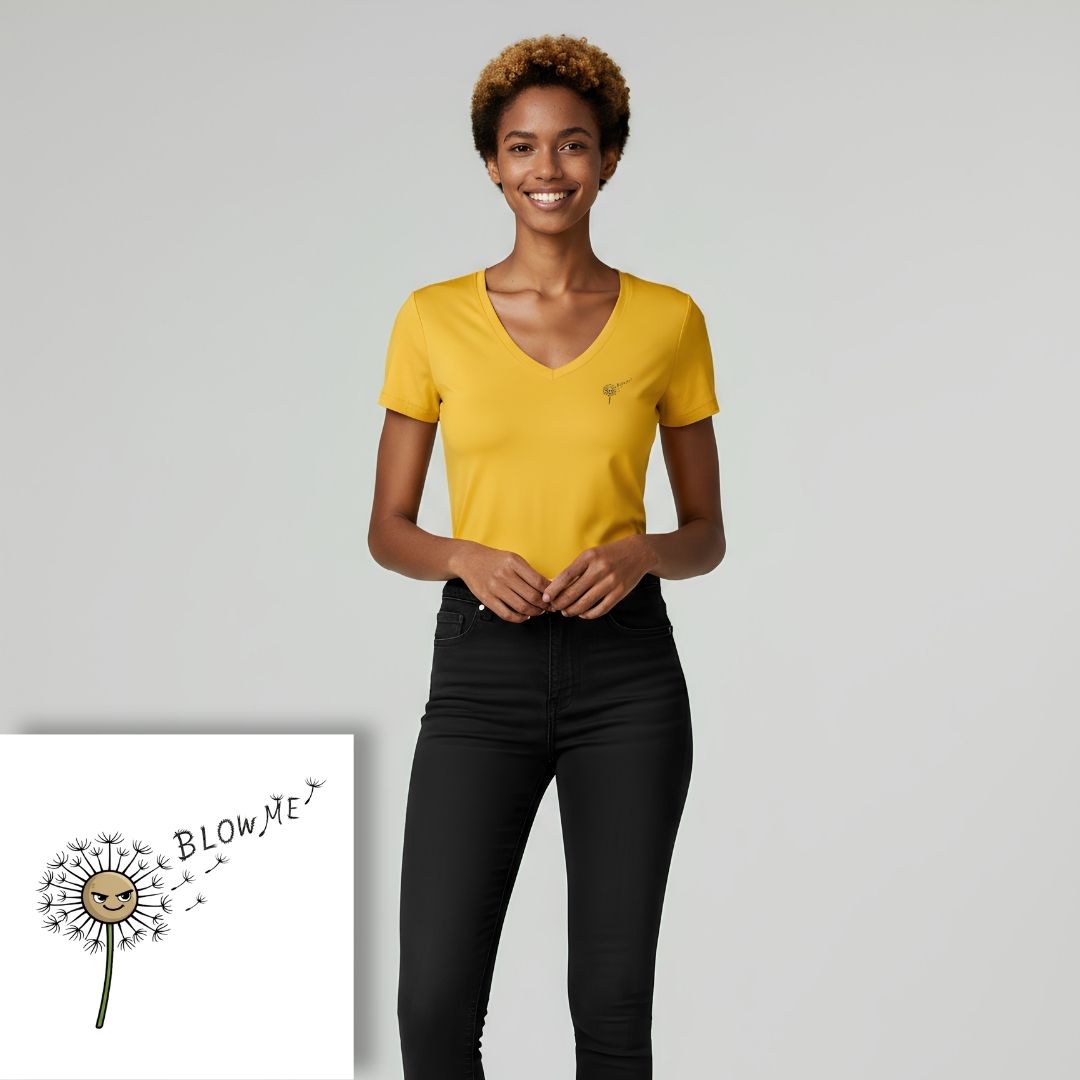 T-shirt dames V-hals - Blow me