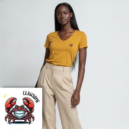 T-shirt dames V-hals - Clawsome stoer